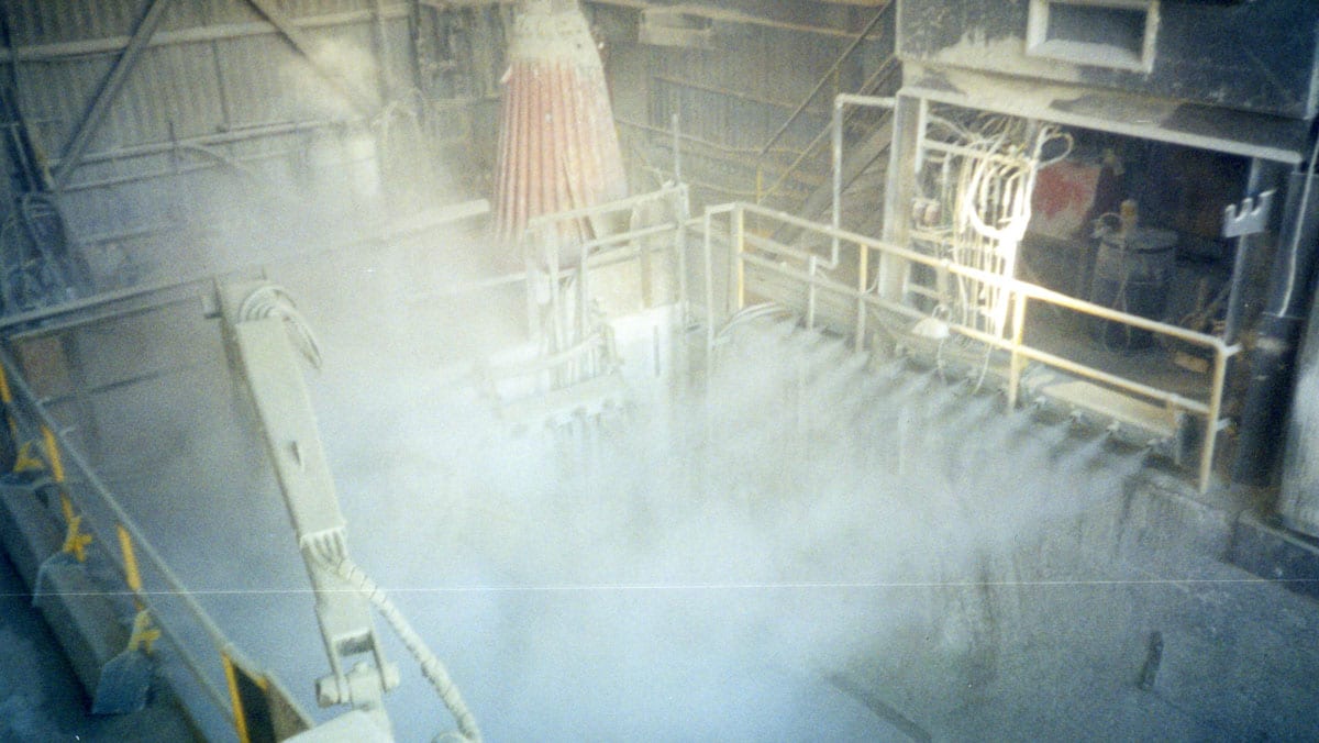 Dust suppression on crushing and screening operation