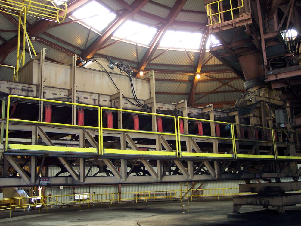 Dust suppression on tripper and galley system at biomass and recycling operation