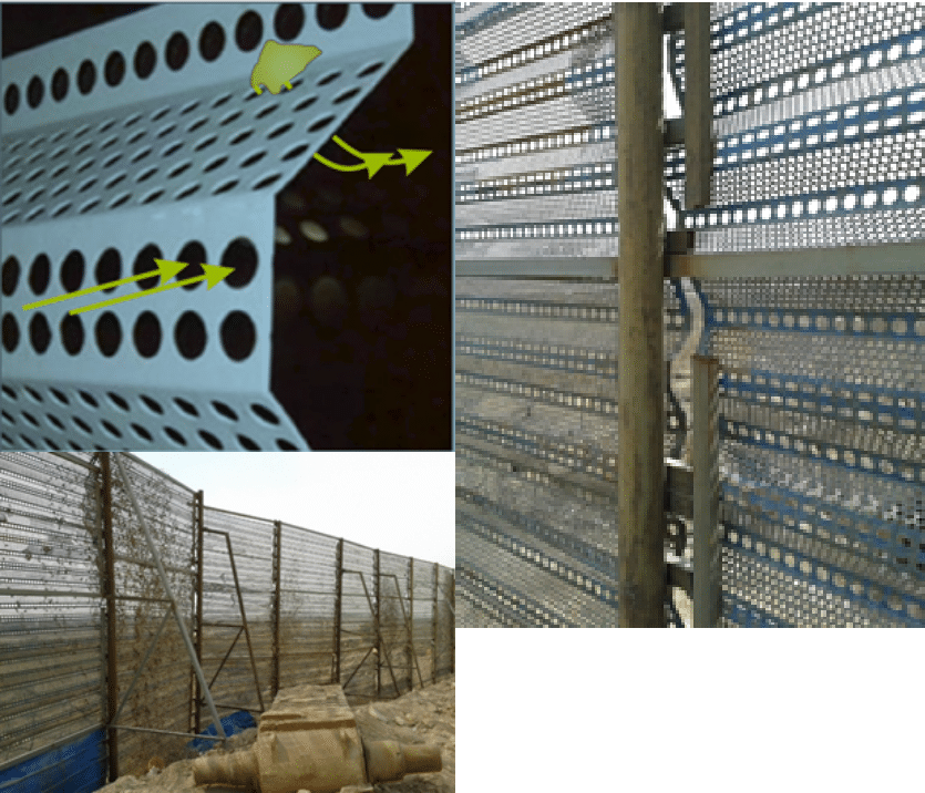 Dust suppression DustTamer fence vs metal fencing
