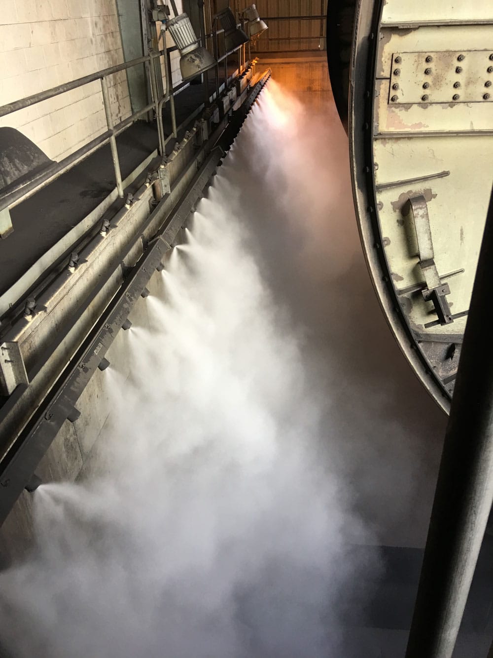 Dust suppression on rail loading at marine and rail terminal