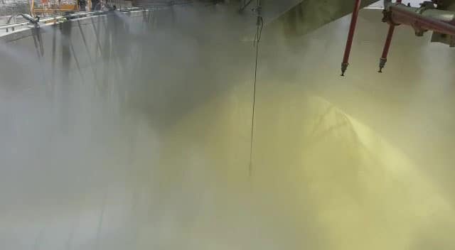 Dust suppression on silo at mining and mineral operation